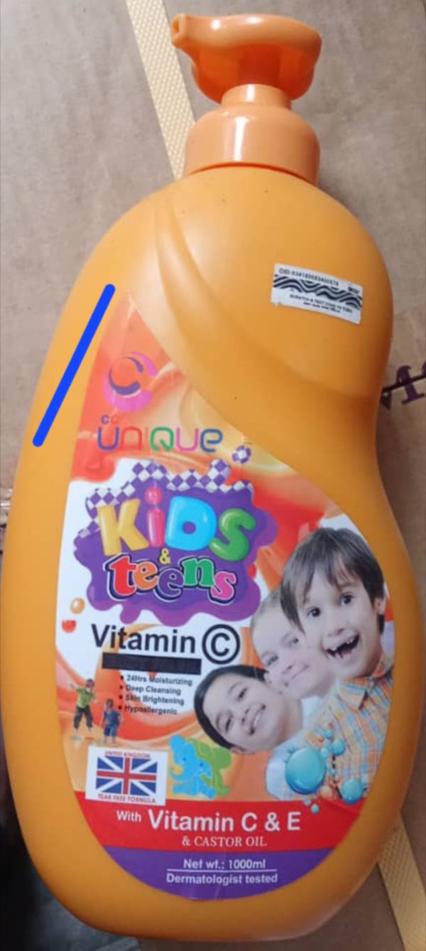 Unique kids and Teens Vitamin C & E Body Wash 1000ml