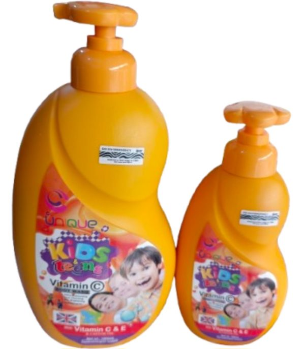 Unique kids and Teens Vitamin C & E Body Wash and Lotion
