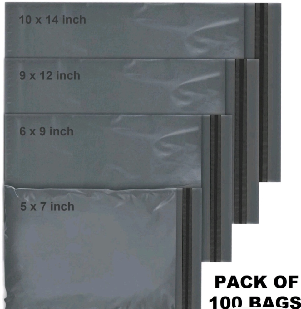 50 Postage Mailing Bags Mixed Sizes Parcels Postal Grey Strong Seal Poly Mailers (Copy)
