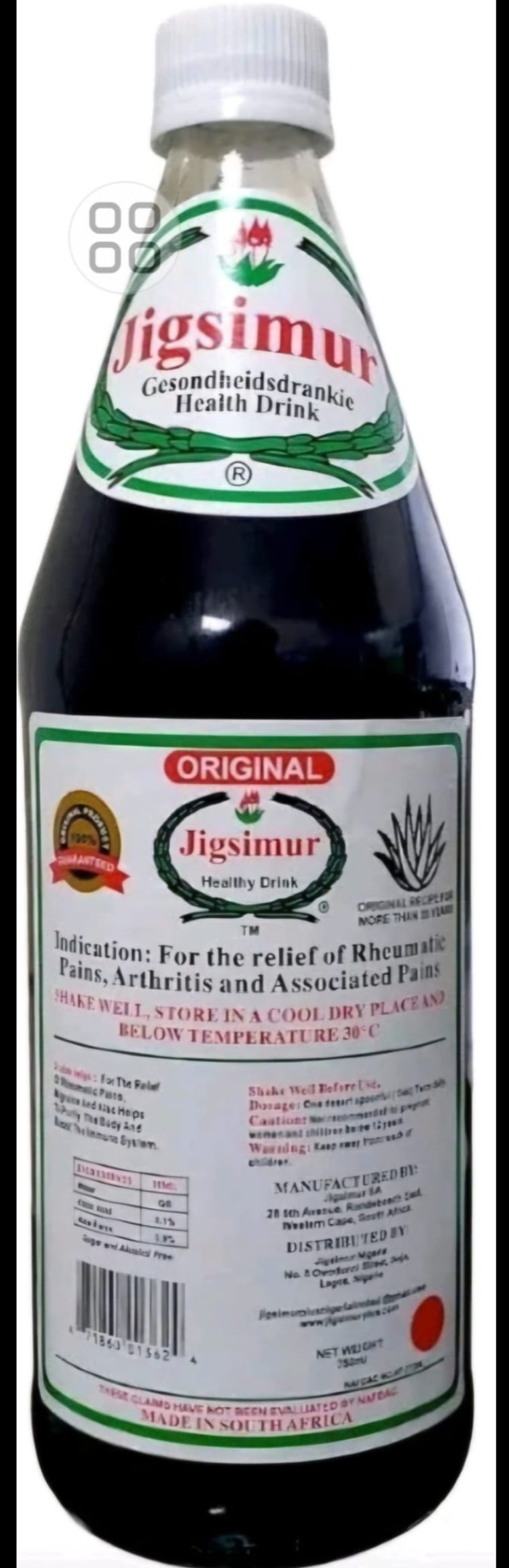Jigsimur Herbal bitters 750ml