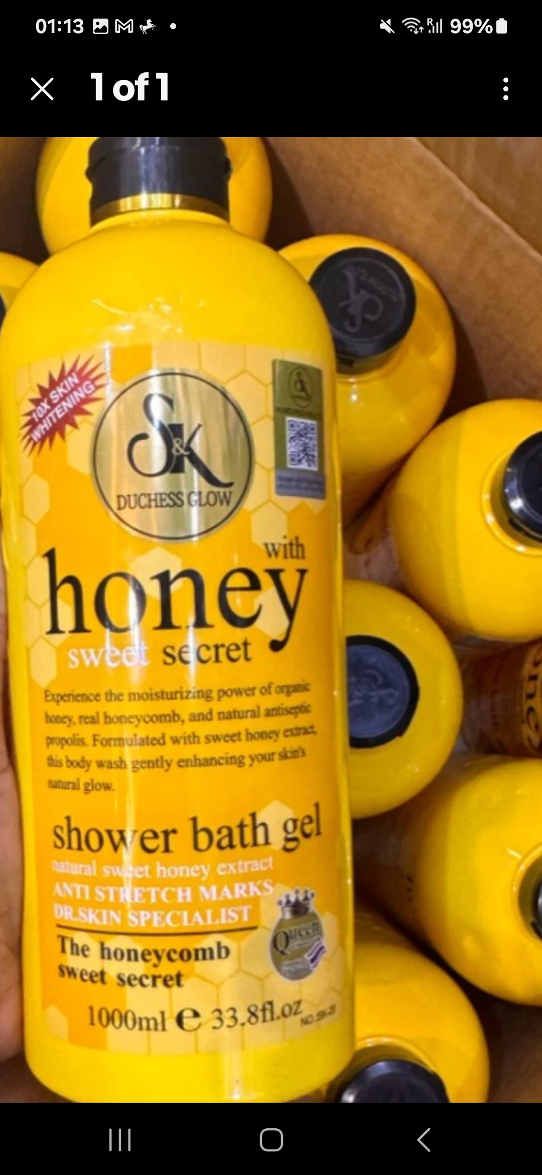 SK Duchess Glow Honey Sweet Secret Body Wash Shower Bath Gel 1000ml